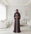 Dark Lavender Lace Abaya